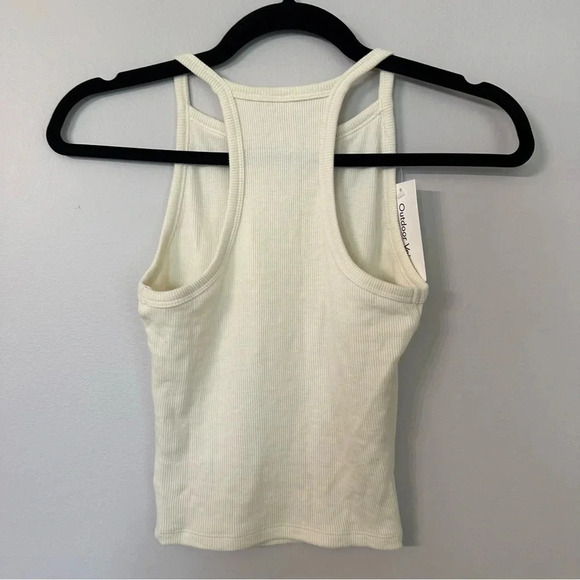 Outdoor Voices Women's Cozy Ribbed Racerback Tank in Milk Stone Size XXS NWT - Picture 5 of 5